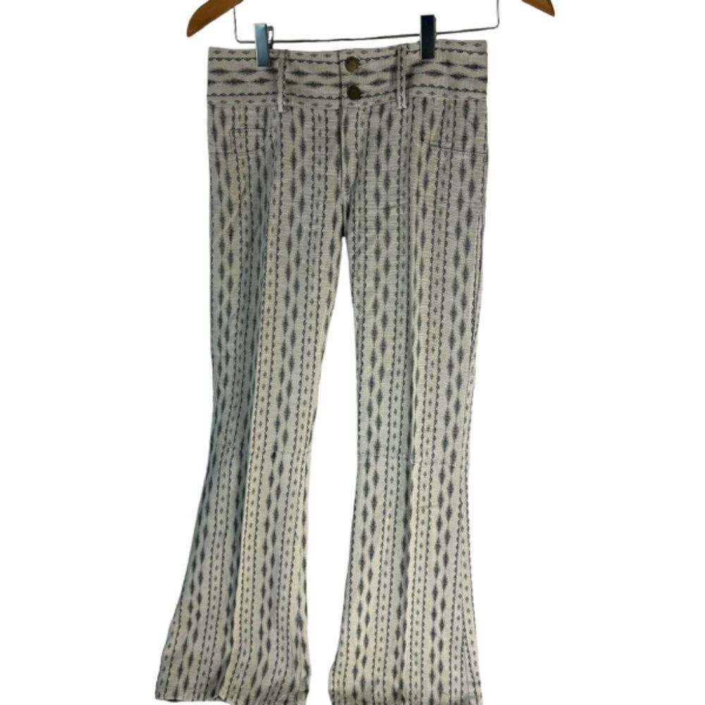 Alice + Olivia‎ Cream/Black Two Button Trousers Sz 0